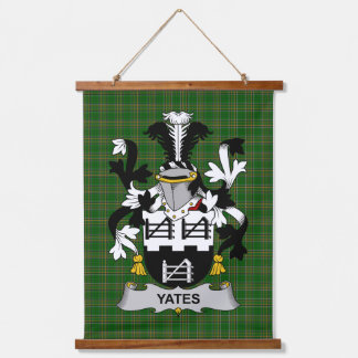 Irish Yeates Coat of Arms Family Crest Wandteppich Mit Holzrahmen
