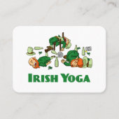 Irish Yoga Funny St. Patrick's Day Visitenkarte (Vorderseite)