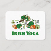 Irish Yoga Funny St. Patrick's Day Visitenkarte (Rückseite)