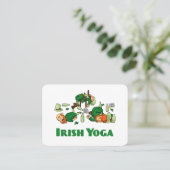 Irish Yoga Funny St. Patrick's Day Visitenkarte (Stehend Vorderseite)