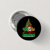 Irish You A FroChristmas Santa Irish Flag Chris Button (Vorne & Hinten)