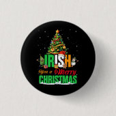 Irish You A FroChristmas Santa Irish Flag Chris Button (Vorderseite)