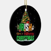 Irish You A FroChristmas Santa Irish Flag Chris Keramik Ornament (Rechts)