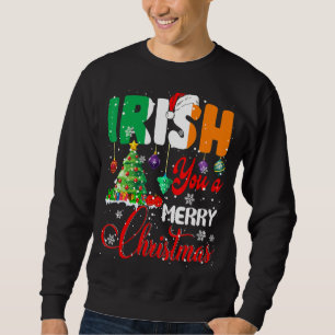Irish You A FroChristmas Santa Irish Flag Chris Sweatshirt
