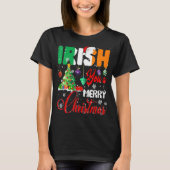 Irish You A FroChristmas Santa Irish Flag Chris T-Shirt (Vorderseite)