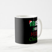 Irish You A Merry Christmas Ireland Flag Xmas Hat  Kaffeetasse (VorderseiteRechts)