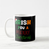 Irish You A Merry Christmas Ireland Flag Xmas Hat  Kaffeetasse (Links)