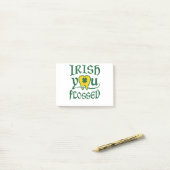 Irish You Flossed Dental St Patricks Day Post-it Klebezettel (Auf Schreibtisch)