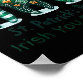 Irish You Flossed Funny St Patricks Day Zahnarztpr Poster (Ecke)