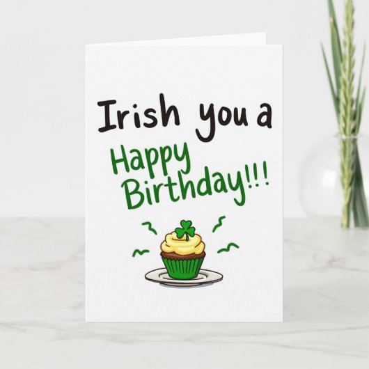 Irish You Happy Birthday Card Karte (Vorderseite)