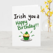 Irish You Happy Birthday Card Karte (Gelbe Blume)