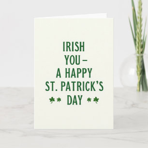 Irish You Happy Day Für Partnerkarte Karte