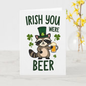 Irish You Were Beer Card Karte (Gelbe Blume)