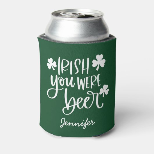 Irish You Were Beer | Custom St. Patrick's Day Dosenkühler (Kanne Rückseite)