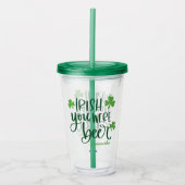 Irish You Were Beer Funny St. Patrick’s Day  Acryltrinkbecher (Vorderseite)