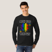 Irish You Were Gay Lgbt Pride Funny St Patricks Da T-Shirt (Vorne ganz)
