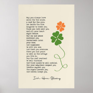 Irish Zuhause Blessing Poster