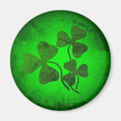 Irishcher Kleeblatt/grüner Klee, irisches Grün Magnet (Vorne)