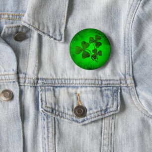 Irishcher Kleeblatt/grüner Klee, irisches grünes L Button