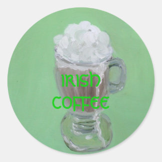 "Irishcoffee " Runder Aufkleber