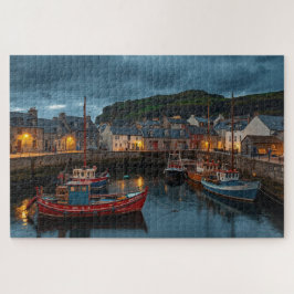 Irishisches Küstenhafen-Städte-Puzzle Puzzle