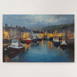 Irishisches Küstenhafenstadt-Puzzle Puzzle