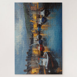 Irishisches Küstenhafenstadt-Puzzle Puzzle