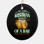 Irishman Drinking Beer St. Patrick's Day Keramik Ornament (Links)