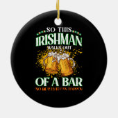 Irishman Drinking Beer St. Patrick's Day Keramik Ornament (Hinten)