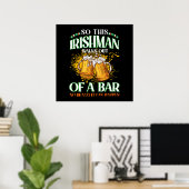 Irishman Drinking Beer St. Patrick's Day Poster (Heimbüro)
