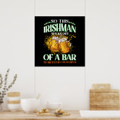 Irishman Drinking Beer St. Patrick's Day Poster (Küche)