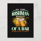 Irishman Drinking Beer St. Patrick's Day Postkarte (Vorderseite)