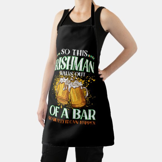 Irishman Drinking Beer St. Patrick's Day Schürze (InSitu)