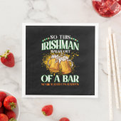 Irishman Drinking Beer St. Patrick's Day Serviette (Beispiel)