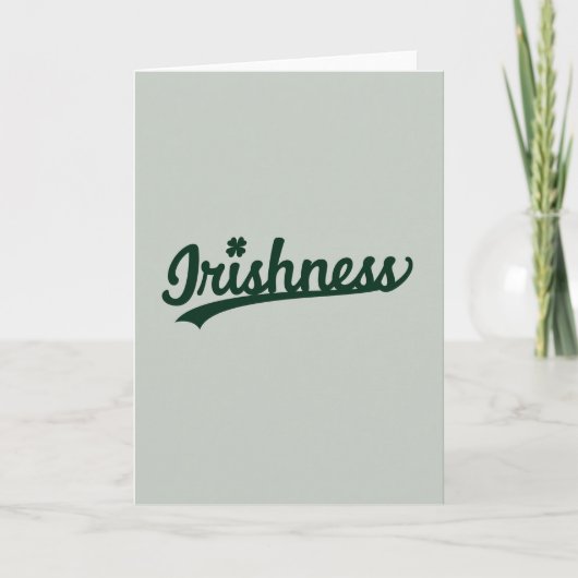 Irishness Shamrock Green Card Karte (Vorderseite)