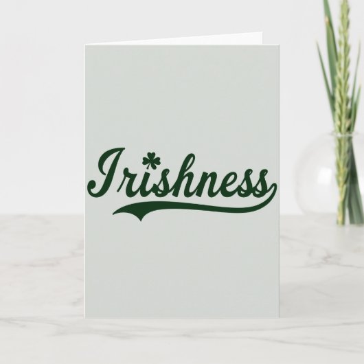 Irishness Shamrock Green Pattern Card Karte (Vorderseite)
