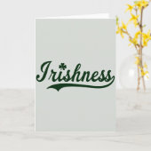 Irishness Shamrock Green Pattern Card Karte (Gelbe Blume)