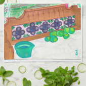 Irish's Kitchen Window Geschirrtuch (Gefaltet)