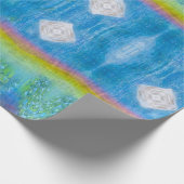 Irisierend, funkelnd, Regenbogenlicht Geschenkpapier (Ecke)