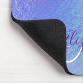 Irisierend Hübsches Personalisiertes Monogramm Mousepad (Ecke)