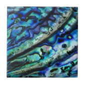 Irisierende Abalone-Muschel| Abstrakte Keramik Fliese (Vorderseite)