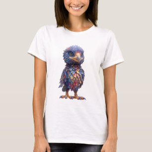 Irisierende Ätherische Federn Mythologische Frauen T-Shirt
