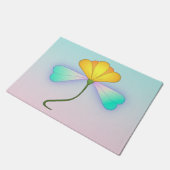 Irisierende Blume des Drachen Fußmatte (Schrägansicht)