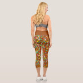 Irisierende Copper-Star-Glitzer Capri Leggings (Rückseite)