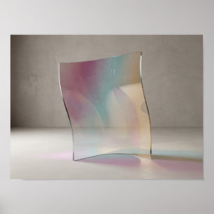 Irisierende dichroitische Glasplatte Minimalistisc Poster