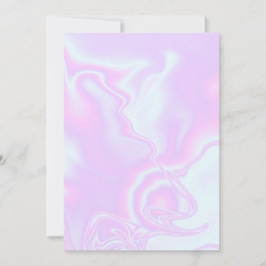 Irisierende Einhornhaut-Imitate holografische Text Save The Date (Rückseite)