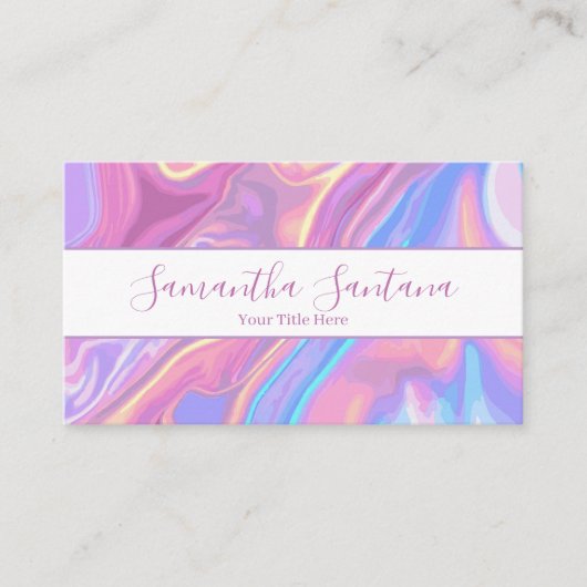 Irisierende Farbe Visitenkarte (Vorderseite)