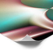 Irisierende fraktale Spirale Poster (Ecke)