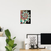 Irisierende fraktale Spirale Poster (Heimbüro)