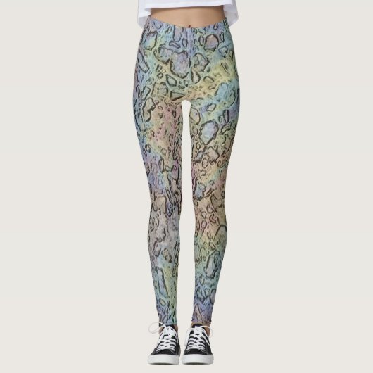 Irisierende Gesteinsstruktur Leggings (Vorderseite)